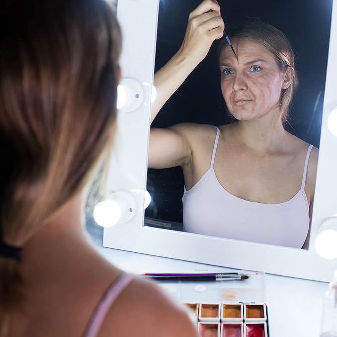 12-Color Flesh Tone Alcohol-Activated Palette, Tattoo Cover, Highly Pigmented Professional SFX Makeup for Film, Theatre, TV-GlimoraGlow