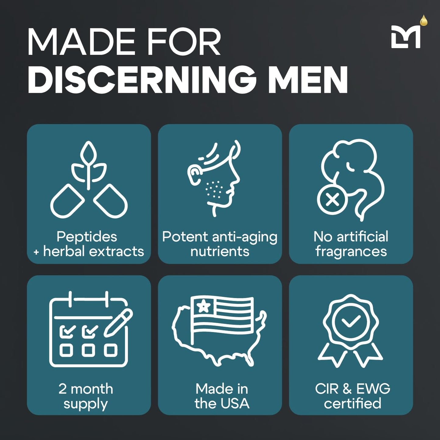 Titan Peptide Anti-Aging Mens Face Cream – Mens Face Moisturizer – For Men, Face Lotion – Men, Skin Care – Tighten, Firm, Revitalize – Peptides, Vitamin C & E, Squalane – All Skin – Unscented-GlimoraGlow