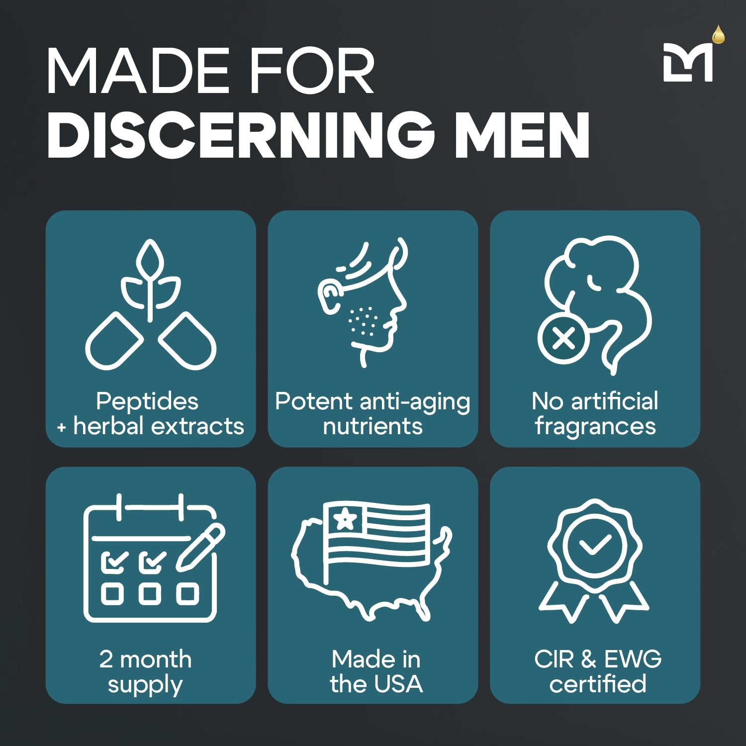 Titan Peptide Anti-Aging Mens Face Cream – Mens Face Moisturizer – For Men, Face Lotion – Men, Skin Care – Tighten, Firm, Revitalize – Peptides, Vitamin C & E, Squalane – All Skin – Unscented-GlimoraGlow