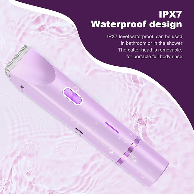 2025 New Bikini Trimmer for Women,Dermave Bikini Shaver,2-in-1 Electric Razors for Women(Purple)-GlimoraGlow