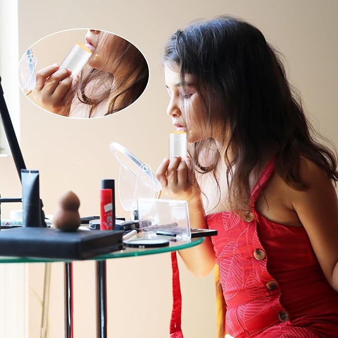 12 Pieces 15g White Plastic Deodorant Containers,Empty 1/2 oz Travel Lip Balm Tubes,Refillable Twist-UP Solid Perfume Tubes,Lipstick Tubes for DIY-GlimoraGlow