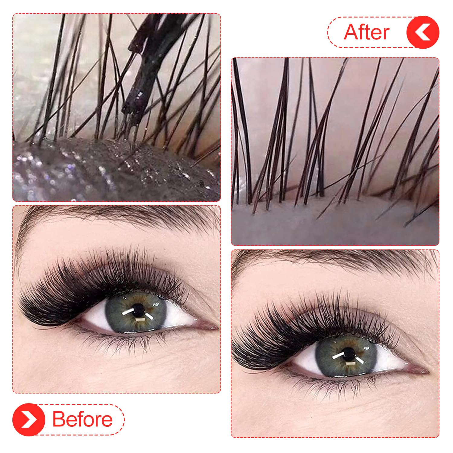 Eyelash Cleanser Concentrate 60ml Strawberry Professional Lash Shampoo Foaming Cleanser DIY Paraben & Sulfate Free Non-lrritating Wash for Extensions Lashes with Salon Home Care-Makes 6 Bottles-GlimoraGlow