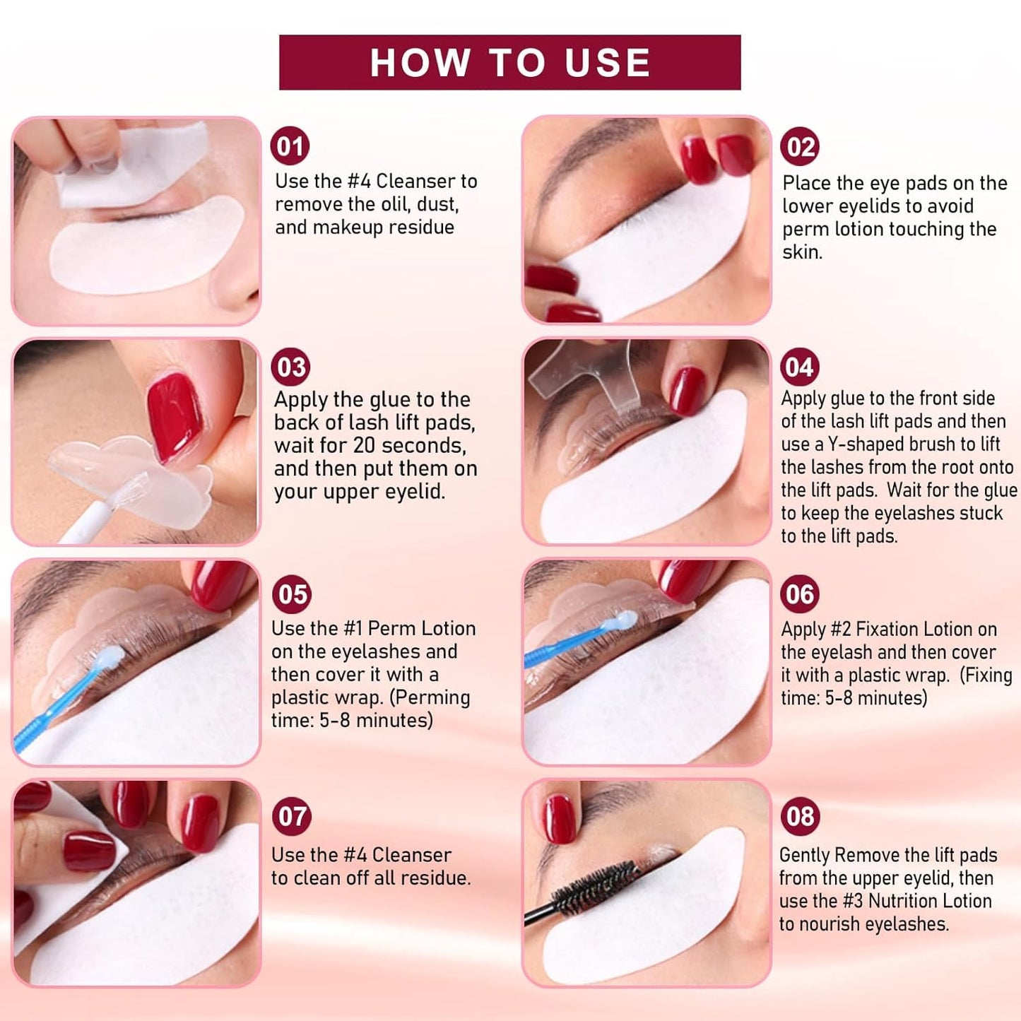 Lash Lift Kit Eyelash Perm Kit Professional Eyelash Lift Kit, YIMEIR Lash Perm Kit Lash Lamination Kit Lash Lifting Tools Suitable for Salon and Home Use-GlimoraGlow