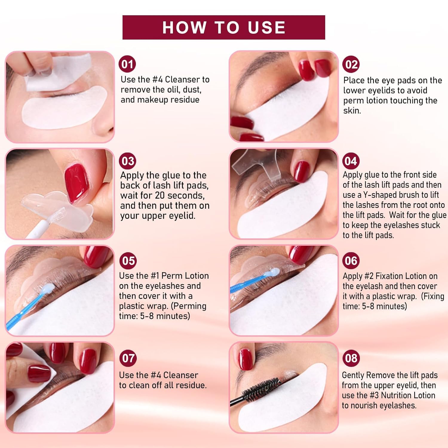 Lash Lift Kit Eyelash Perm Kit Professional Eyelash Lift Kit, YIMEIR Lash Perm Kit Lash Lamination Kit Lash Lifting Tools Suitable for Salon and Home Use-GlimoraGlow