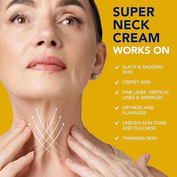 Korean Neck Cream for Firming & Tightening: Neck & Chest Anti-Aging Treatment for Crepey Sagging Skin & Wrinkles-GlimoraGlow