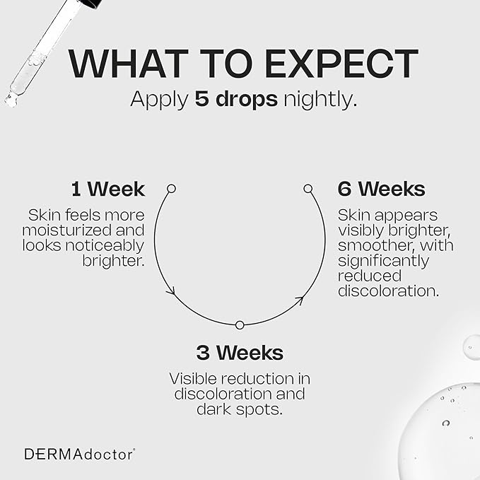 DERMAdoctor Night Face Oil Toner Anti-Aging Hydrating - 20% Vitamin C Ester, Vitamin E, Ferulic Acid, & Marula Oil for Face | Concentrated Vitamin-C Ester Facial Oils | Dermatologist Formulated - 1 Oz-GlimoraGlow