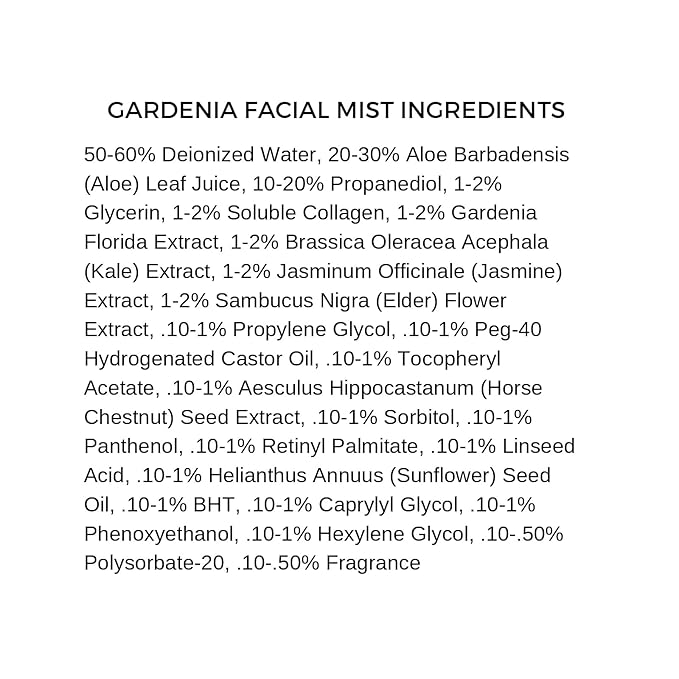 Georgette Klinger Gardenia Facial Mist - Collagen-Infused Face Spray, Long-Lasting Makeup, Hydration for Dewy and Smooth Skin, Anti Aging for All Skin Types- 4.2 oz-GlimoraGlow