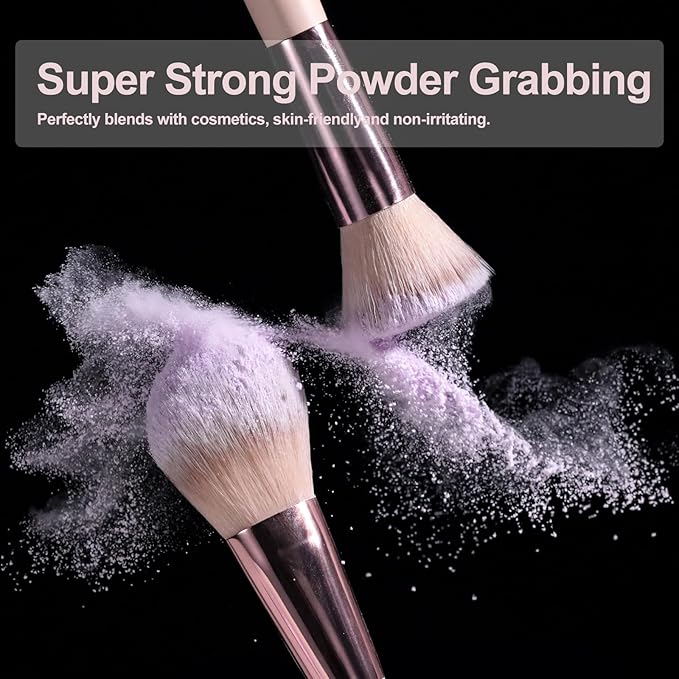 BS-MALL Makeup Brushes Foundation Powder Concealers Eye Shadows Makeup Set with LED light Mirror 14 Pcs Mini Makeup Brushes (APINK)-GlimoraGlow