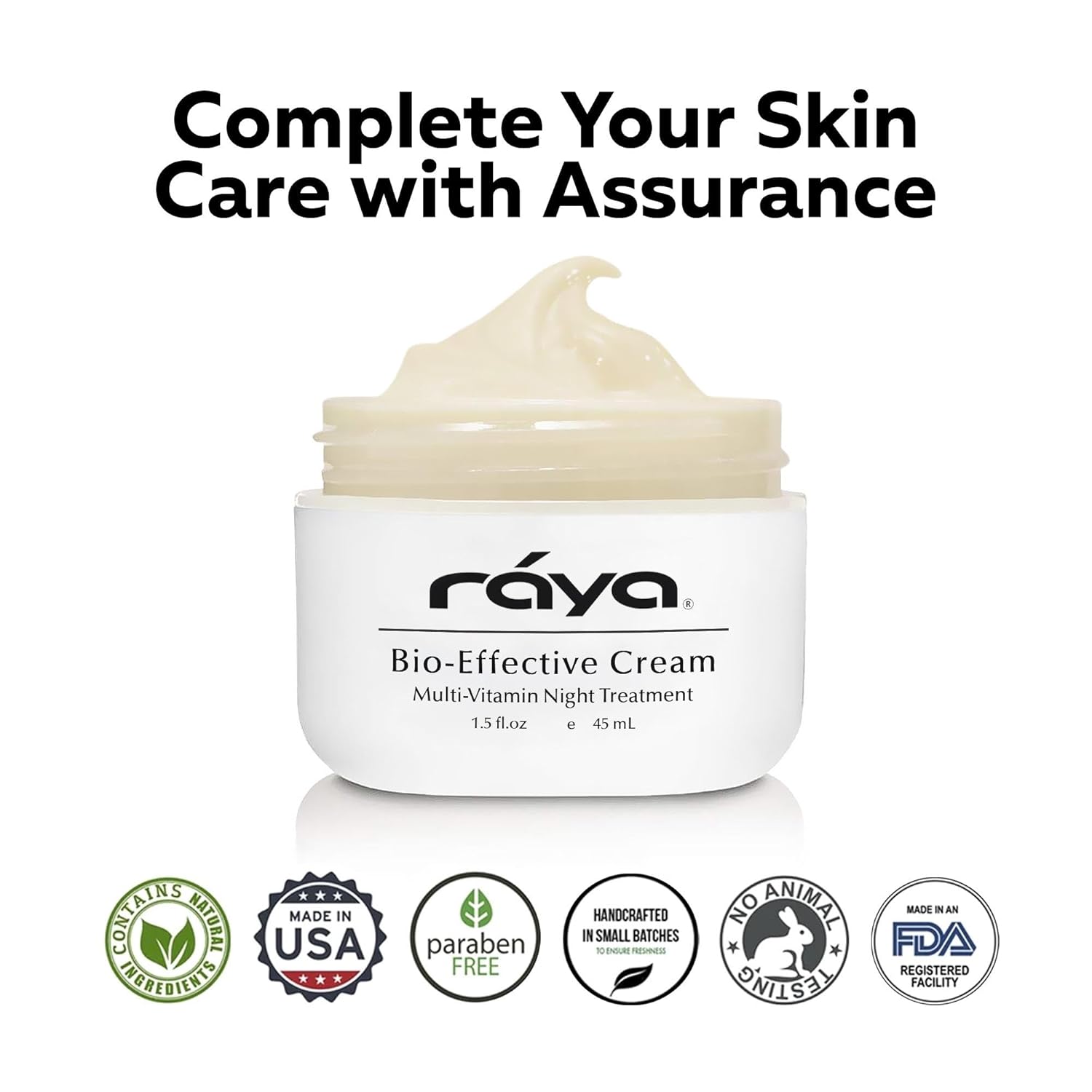 Raya SPA Bio-Effective Night Cream | Deep Recovery Anti-Aging Facial Moisturizer | Firming & Wrinkle Repair | Overnight Face Care for Tone Reviving & Beauty Sleep | Non-Oily Renewing Cream-GlimoraGlow