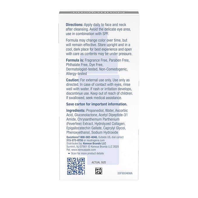 Neutrogena Collagen Bank 15% Vitamin C Face Serum, Vitamin C Serum for Face Helps Build Collagen for Glowing, Plumper Looking Skin, Uneven Skin Tone Treatment, Fragrance Free, 0.5 fl. oz-GlimoraGlow