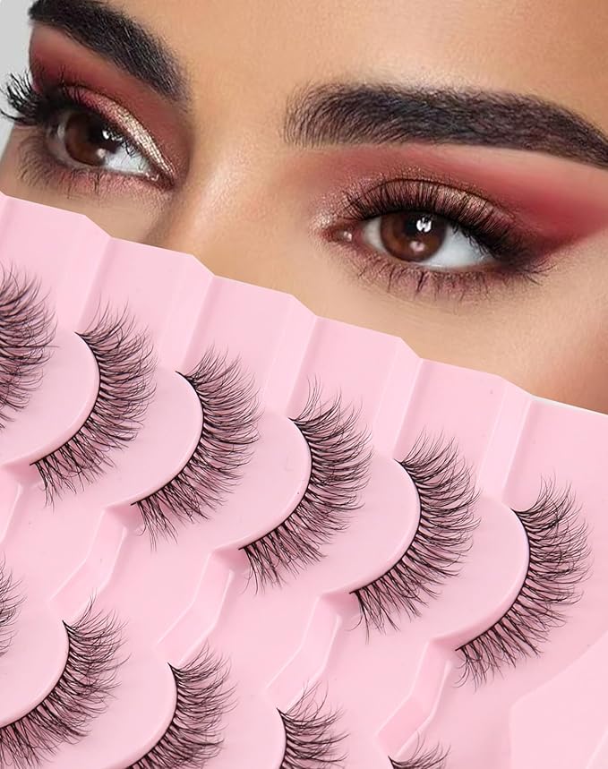 Lashes Wispy False Eyelashes Mink Lashes Natural Lashes Fake Lashes Strip Lashes Cat Eye Lashes Natural Eyelashes UP9-GlimoraGlow