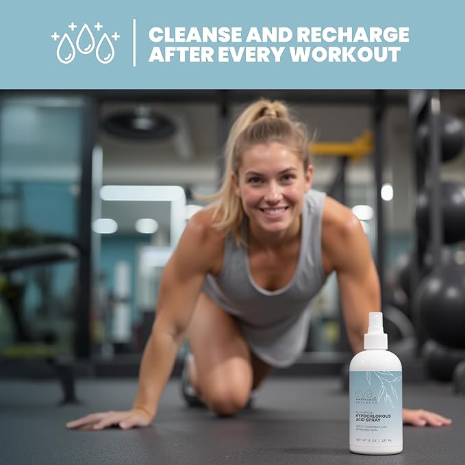 Hypochlorous Acid Spray for Face, Skin, and Body – 0.018% HOCl Facial Mist Toner, Hydrating Cleanser for Acne, Eczema, Rosacea, Eyelids, Pets, Workout, Baby, Back, Redness, Sensitive Care Spray-GlimoraGlow