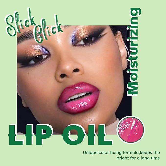 2 in 1 Solid Click Lip Gloss Pen With Brown Lip Liner Set Moisturizing Long Lasting Light Pink High Glossy Jelly Tinted Lip Balm Juicy Buildable Lip Plumper Makeup for Women-GlimoraGlow