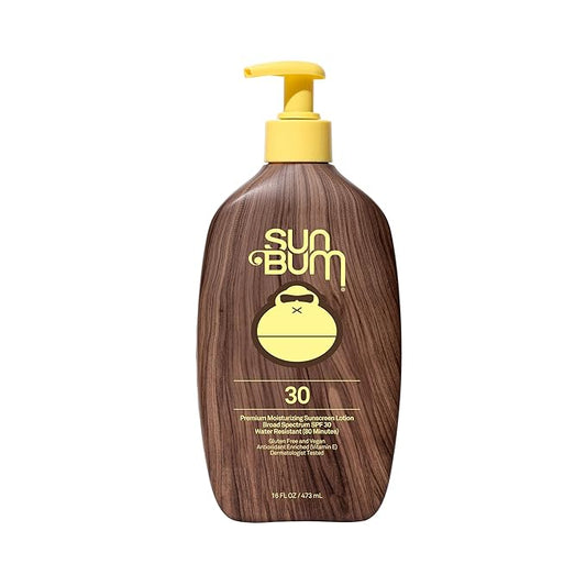 Sun Bum Original SPF 30 Sunscreen Body Lotion - Broad Spectrum Moisturizing Sunscreen with Vitamin E - Hawaii 104 Act Compliant (Made Without Octinoxate & Oxybenzone) - 16 oz-GlimoraGlow