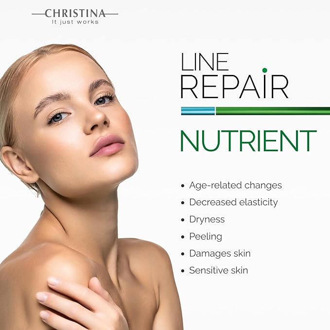 Christina Line Repair Bio Satin Vitamin C Serum for Face | Deeply Nourished Radiant Skin | Vitamin-Rich Protection | Retinol Revitalization Face Serum | For Sensitive, Normal, and Dry Skin 30ml-GlimoraGlow