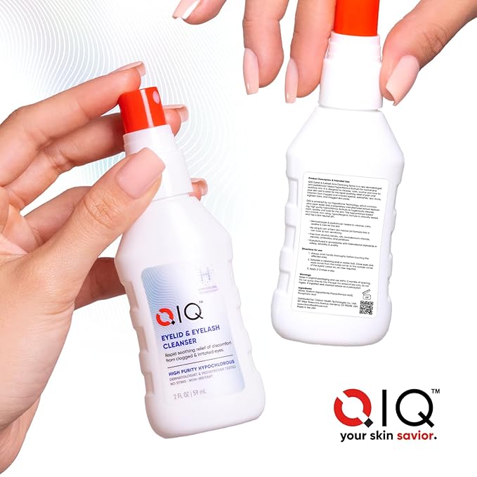 Eyelash and Eyelid Cleanser – High Purity Hypochlorous Eye Wash Solution, Lid and Lash Cleanser that Quickly Calms and Soothes Irritated, Clogged Skin (2oz)-GlimoraGlow