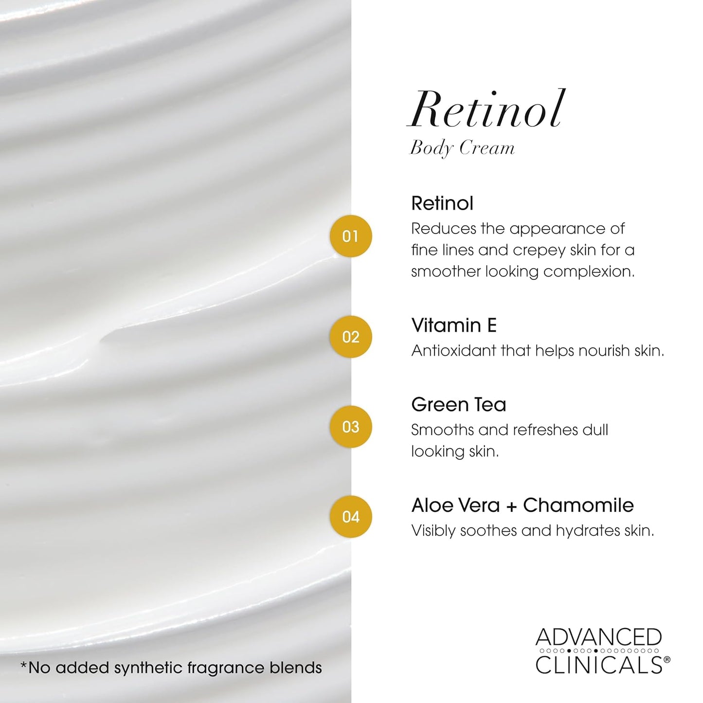 Advanced Clinicals Retinol Body Lotion & Face Moisturizer | Anti Aging Skin Care Retinol Body Cream For Women & Men Improves Appearance Of Fine Lines, Wrinkles, & Look Of Crepey Skin, W/Travel Size-GlimoraGlow
