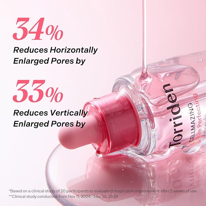 Torriden CELLMAZING Pore Perfecting Ampoule 30ml (1.01 fl.oz.) | Improving Skin Elasticity | 5D Collagen, Peptide Complex, PHA, LHA | Korean Facial Serum, Korean Skin Care-GlimoraGlow