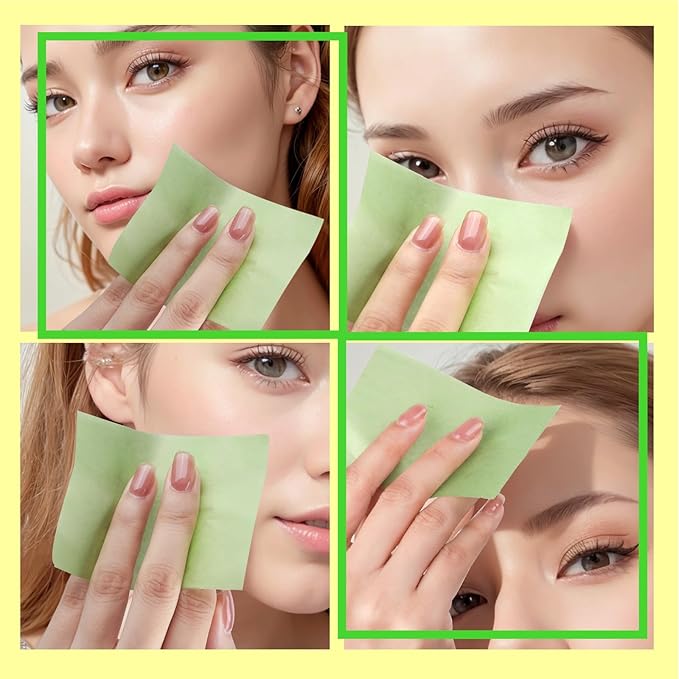300 Sheets Blotting Paper, HNYYZL Oil Absorbing Sheets for Oily Skin, Oil Control for Face, Makeup Blotting Paper, Natural Oil Absorbing Facial Blotting Sheets for Oily Skin Care (Pack of 3)-GlimoraGlow