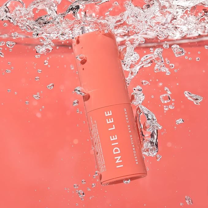 Indie Lee Restorative Eye Cream - Anti Aging Under Eye Cream for Wrinkles, Hydrating Dark Circle Corrector, Puffy Eyes Treatment with Hyaluronic Acid, Conditioning Algae & Licorice Root (0.5oz / 15ml)-GlimoraGlow