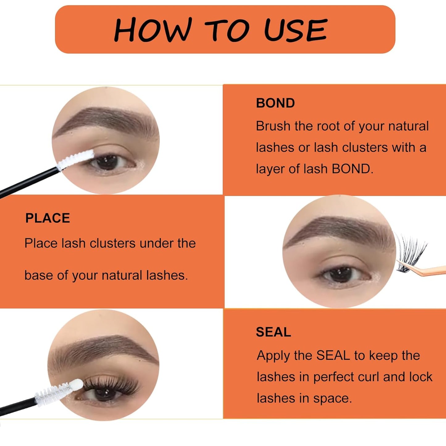 Eyelash Clusters Fluffy Lash Clusters Wispy Individual Lashes Cluster Eyelash Extensions D Curl DIY at Home Natural Cluster Lashes (40D-0.07D-Mix8-16)-GlimoraGlow