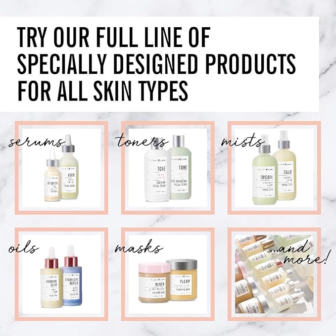 VALJEAN LABS Face Mist - Calm | Rosewater + Glycerine | Calms, Moisturizes, Soothes | Helps to Even Complexion | Paraben Free, Cruelty Free, Made in USA (8 oz)-GlimoraGlow