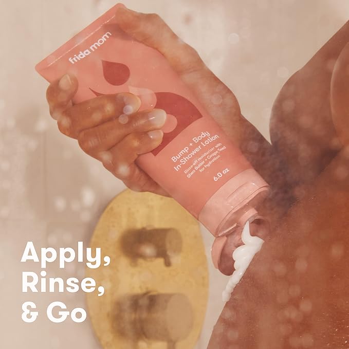 Frida Mom Prgenancy Belly Cream, In Shower Body Lotion for Fully Body and Bump, Moisturizing Lotion for Pregnant Dry and Stretched Skin, 6oz-GlimoraGlow