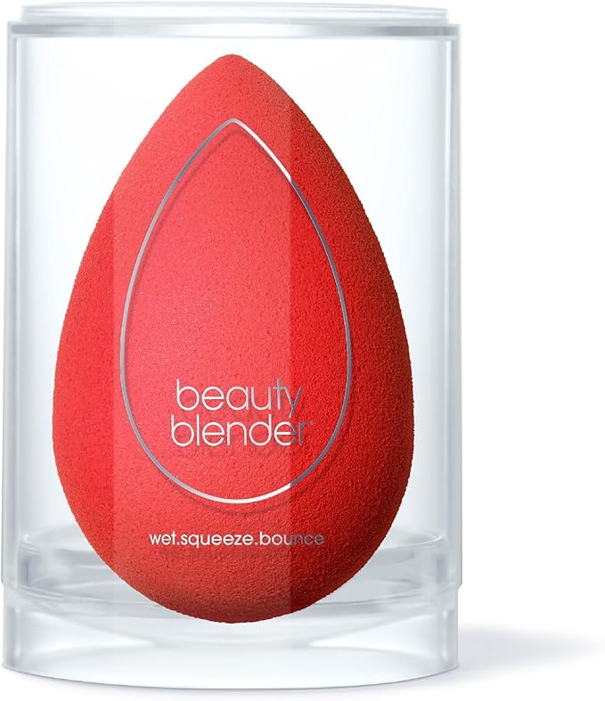 Beautyblender® | Ruby Beauty Blender Makeup Sponge, Super-Soft Foam Easily Blends Foundations, Powders & Creams, Made in USA, Reusable, Washable, Streak Free Application, Vegan, Cruelty Free-GlimoraGlow