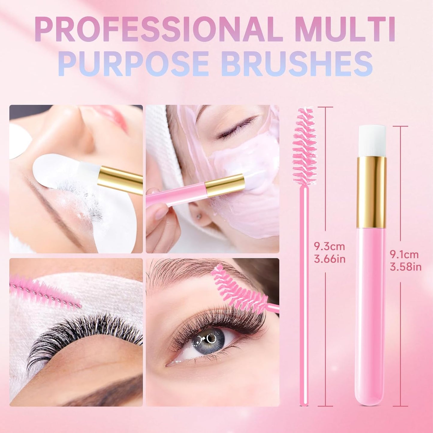 Buqikma Lash Cleaning Kit - 2PCS Lash Shampoo Eyelash Wash Kit with Fan Dryer Rinse Bottle for Eyelash Extensions Cleanser Mascara Remover Cleaning Brush for Lashes Extension Cleaner at Home Salon-GlimoraGlow