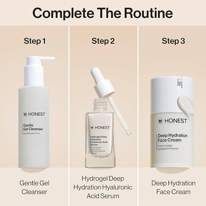 Honest Beauty Deep Hydration Face Cream for Dry Skin | Hydrates + Supports Natural Moisture Barrier | Hypoallergenic + Gentle for Sensitive Skin | 1.7 fl oz-GlimoraGlow