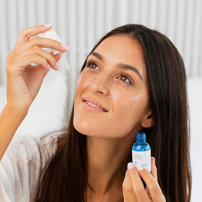 By Nature 2% Hyaluronic Acid Serum for Face & Neck - Skincare from New Zealand - 2% Hyaluronic Acid Facial Serum Concentrate - 1fl. Oz-GlimoraGlow