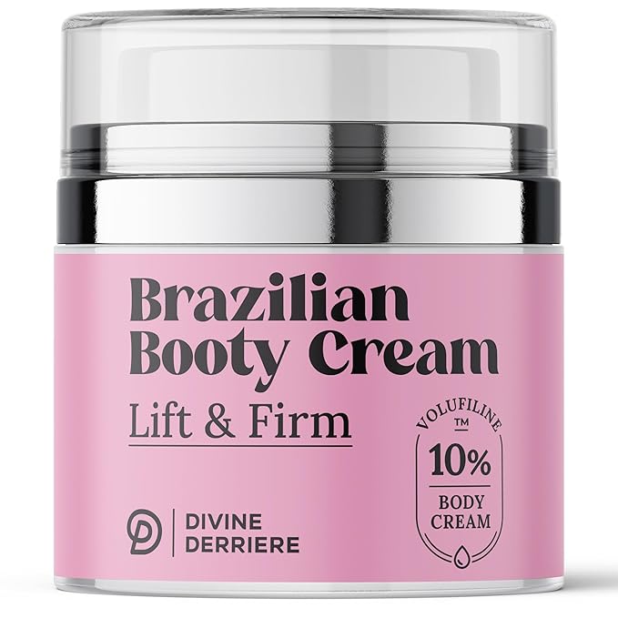 Divine Derriere Brazilian Body Butter Cream, Lift and Firm Body Cream with Volufiline Helps Reduce the Appearance of Cellulite for a Lifted and Firm-looking Derriere, Bum Bum Cream, 50ml-GlimoraGlow