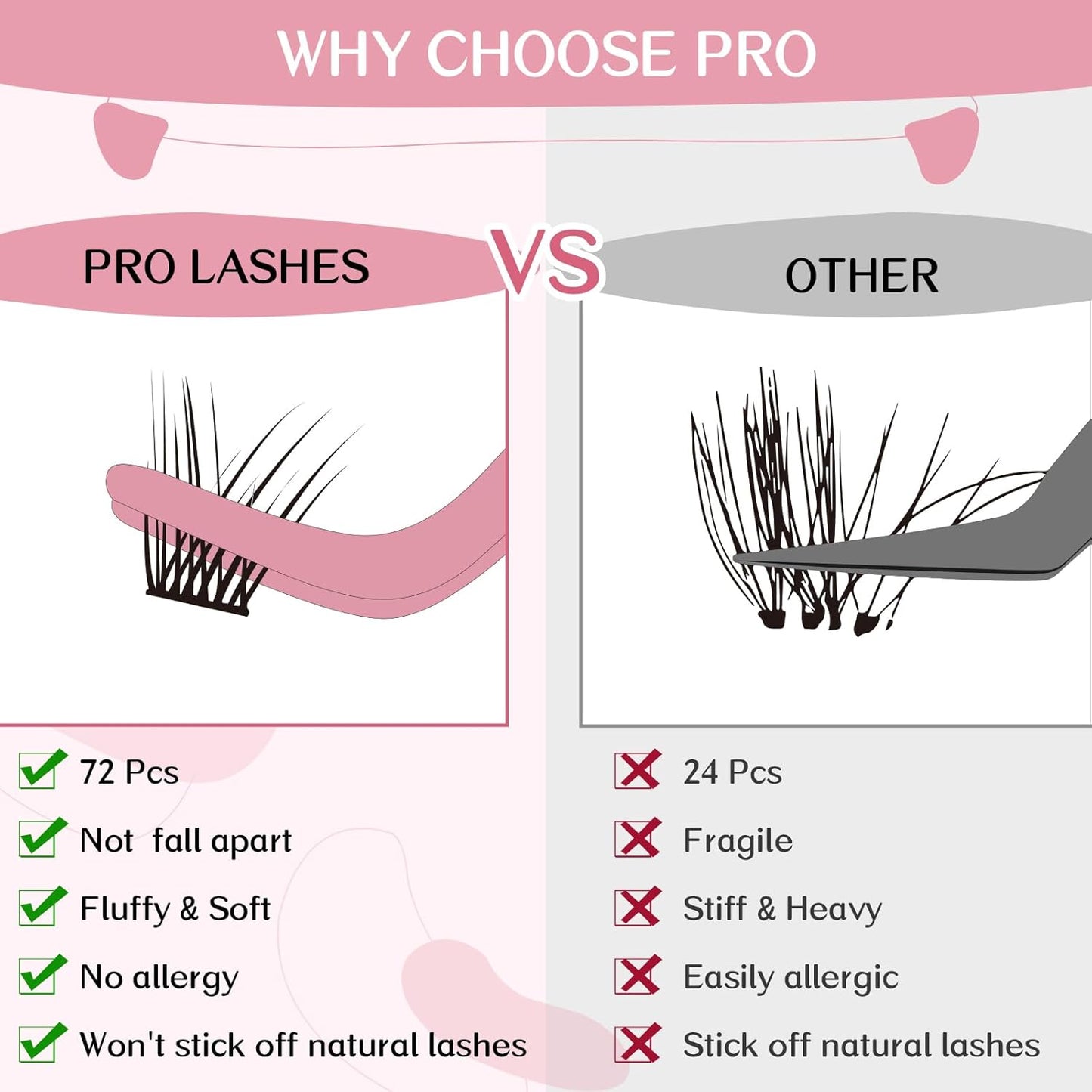 72 Pcs Individual Cluster Lashes 3D Effect DIY Lash Extension 8-16mm Eyelash Clusters Volume Wispy Lashes Super Thin Band Reusable Soft & Comfortable(Adore-3D,C-8-16mix)-GlimoraGlow