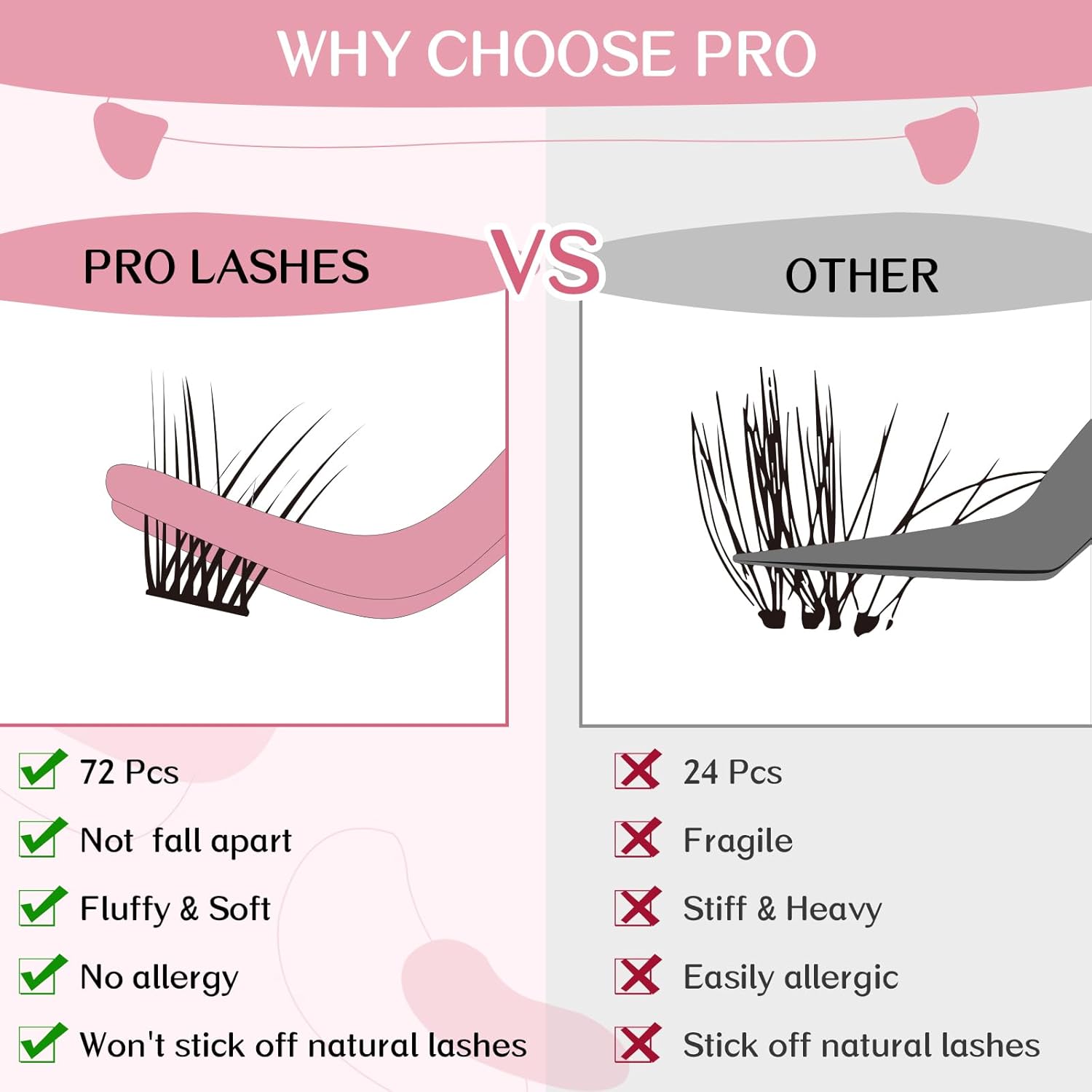 72 Pcs Individual Cluster Lashes 3D Effect DIY Lash Extension 8-16mm Eyelash Clusters Volume Wispy Lashes Super Thin Band Reusable Soft & Comfortable(Adore-3D,C-8-16mix)-GlimoraGlow