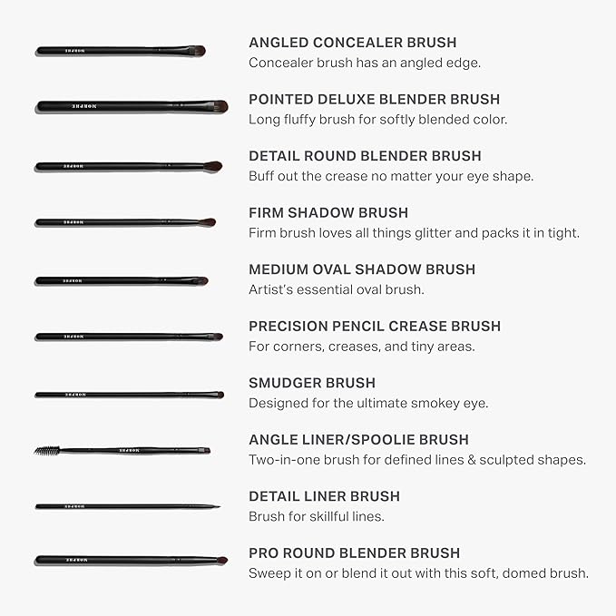 Morphe MUA Life Makeup Brushes - 20 Piece Makeup Brush Set of Eye and Face Brushes - Made with Synthetic Bristles and Includes Carrying Case (20 Count)-GlimoraGlow