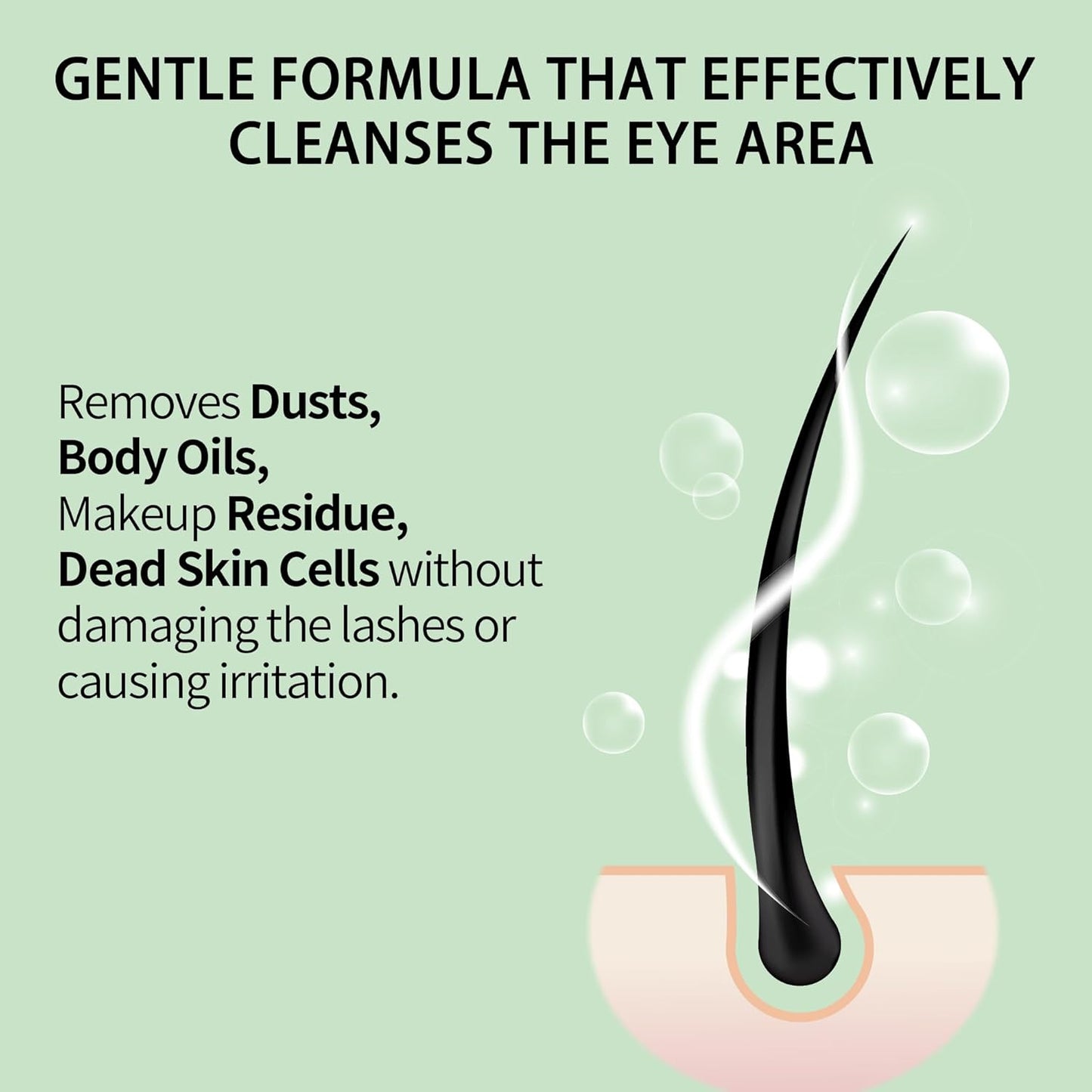 Lash Shampoo Bulk, Eyelash Cleanser for Extensions 1 Liter, Safe Makeup Remover, Non-irritating or Burning Formula Eyelid Foaming Cleanser for Professional Salon and Home Use (Aloe Vera-1L)-GlimoraGlow