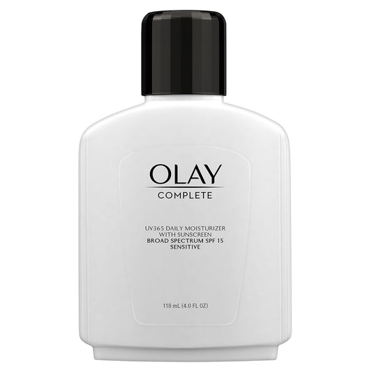 Olay Face Moisturizer, Complete All Day Moisturizer With Sunscreen Broad Spectrum SPF 15 - Sensitive, 4 fl. Oz, 1 unit-GlimoraGlow