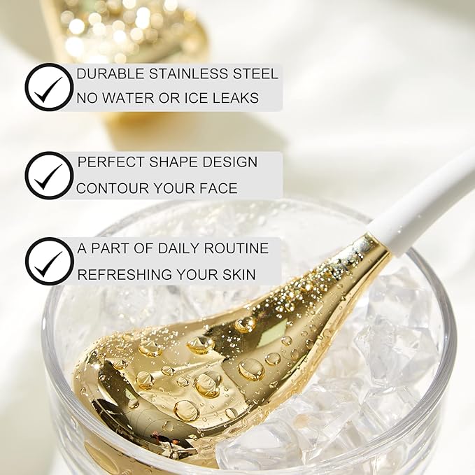 Cryo Sticks for Face, Ice Globes Cryo Globes for Facials, Esthetician Supplies Gifts, Unbreakable Stainless Steel Ice Roller Cooling Spa Balls with Storage Case-GlimoraGlow