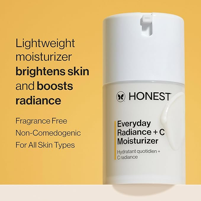 Honest Beauty Everyday Radiance Vitamin C Lightweight Moisturizer | Brightens + Improves Skin Tone | Gentle for Sensitive Skin, Fragrance Free, Vegan | 1.7 fl oz-GlimoraGlow