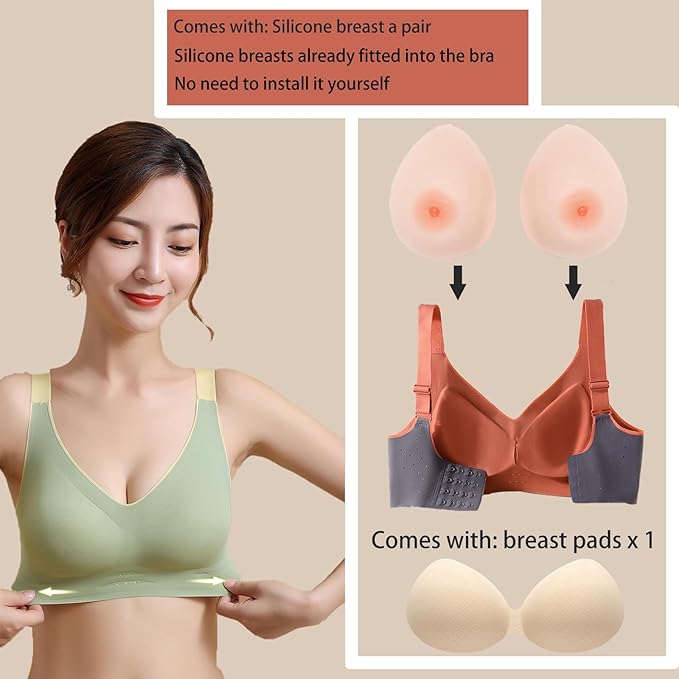 2 In 1 Silicone Breast Forms Pocket Bra Fake Boobs Fake breasts Silicone Breastplate-GlimoraGlow