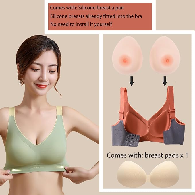 2 In 1 Silicone Breast Forms Pocket Bra Fake Boobs Fake breasts Silicone Breastplate-GlimoraGlow