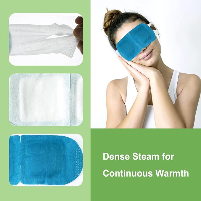 10PCS Steam Eye Mask, Relieve Eye Fatigue, Can be Used for Eye Relaxation, Jet Lag or Insomnia, Disposable Heated Steam Eye Mask, Rich in Nutrients Heated to Promote Absorption (Fragrance-Free)-GlimoraGlow