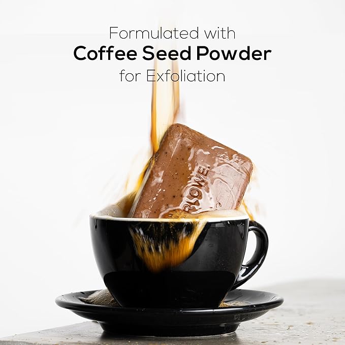 MARLOWE. No. 109 Coffee Bar Soap 7 oz (3 Bars), Body Scrub Soap for Men, Refreshing, Energizing & Exfoliating with Natural Extract, Caffeine, Coffee Bean & Cocoa Butter, Fresh Brewed Scent-GlimoraGlow