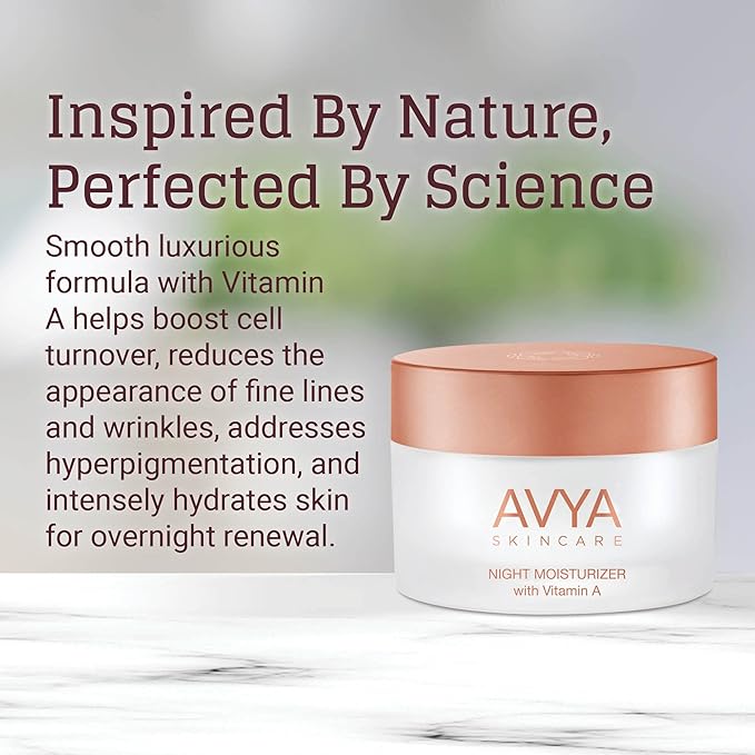 AVYA Night Moisturizer (1.7oz) - Advanced Ayurvedic Skincare/Retinol Cream with Antioxidants/Reduces Fine Lines and Wrinkles-GlimoraGlow