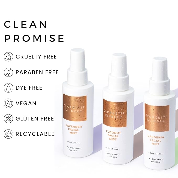 Georgette Klinger Gardenia Facial Mist - Collagen-Infused Face Spray, Long-Lasting Makeup, Hydration for Dewy and Smooth Skin, Anti Aging for All Skin Types- 4.2 oz-GlimoraGlow