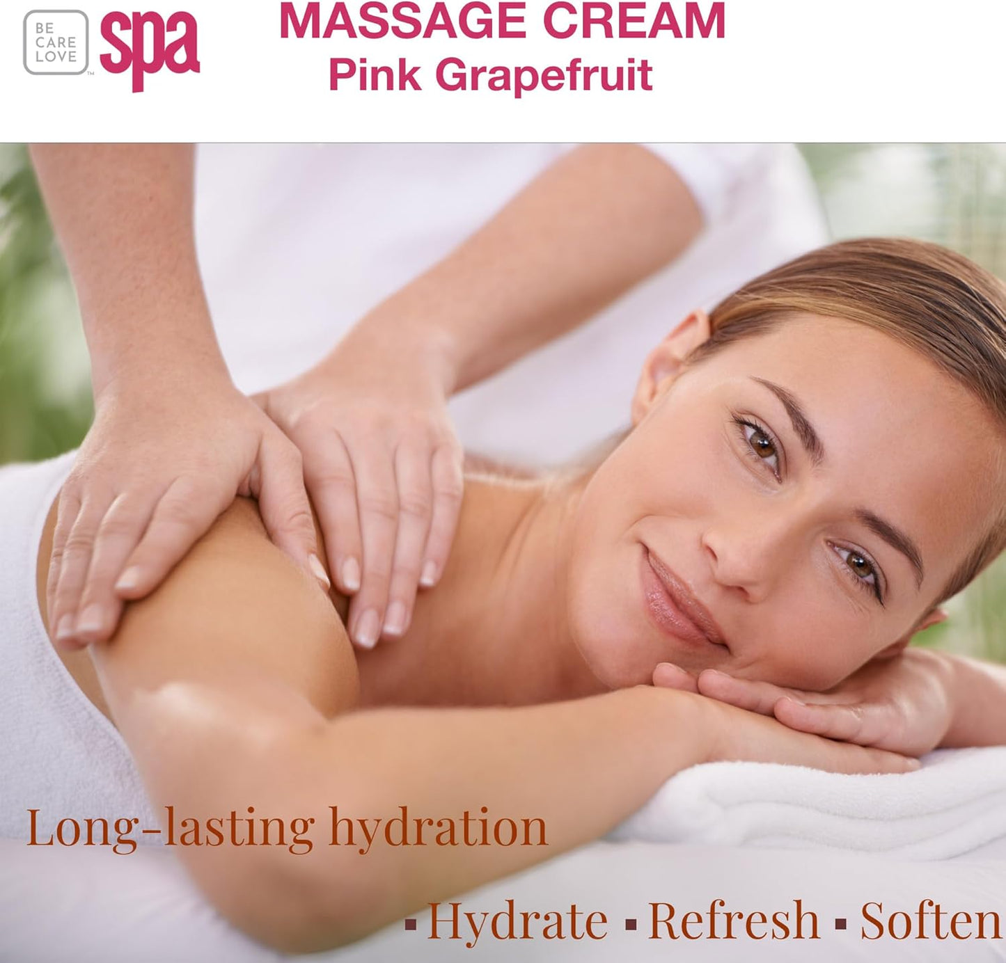 BCL SPA Massage Cream - Body Lotion & Body Cream with Organic Pink Grapefruit, Shea Butter, Aloe Vera, Vitamin E, Argan, and Almond Oils - Nourish & Revitalize skin. Home/Professional use 16 fl oz-GlimoraGlow