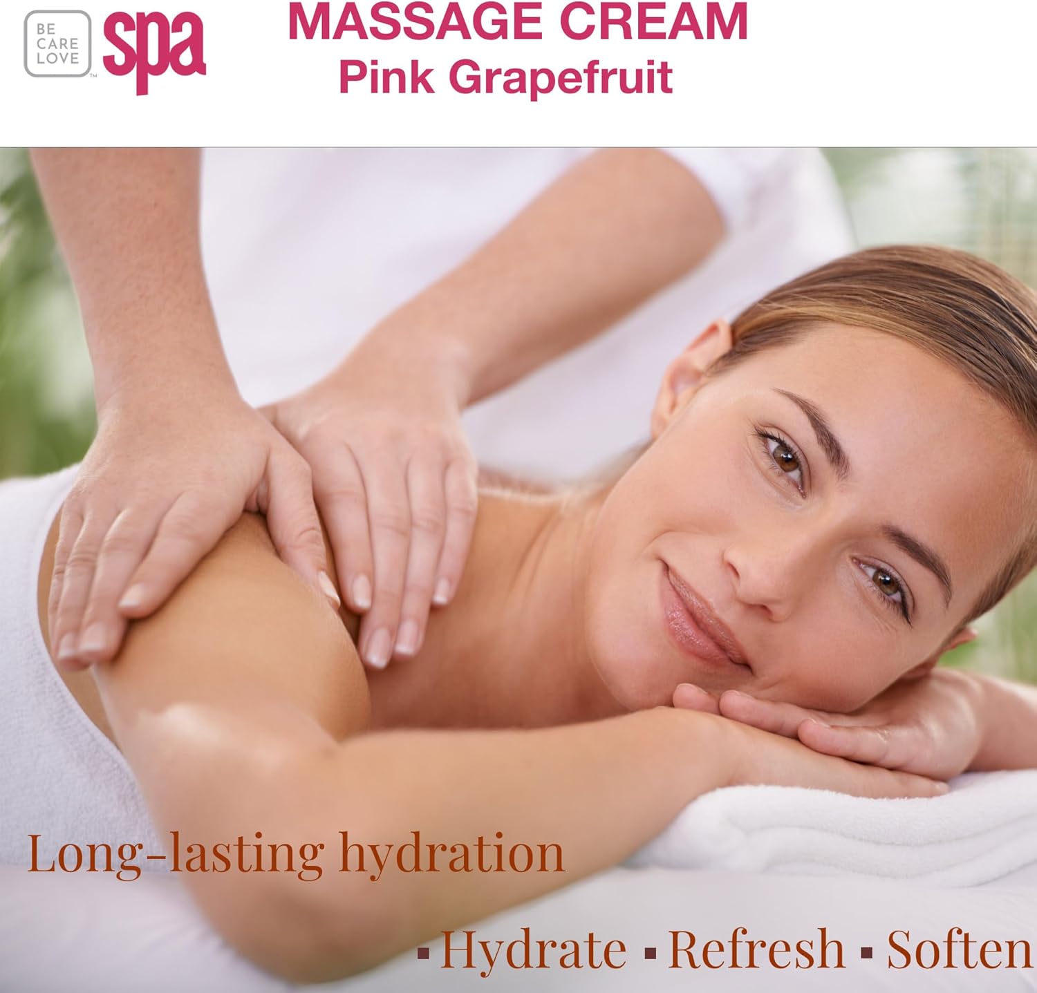 BCL SPA Massage Cream - Body Lotion & Body Cream with Organic Pink Grapefruit, Shea Butter, Aloe Vera, Vitamin E, Argan, and Almond Oils - Nourish & Revitalize skin. Home/Professional use 16 fl oz-GlimoraGlow