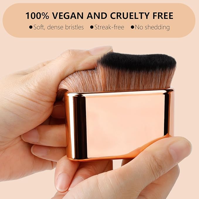 docolor Self Tanner Brush Body Makeup Brush for Flawless Face and Body Makeup, Sunless Tanner Blending Brush Body Brush for Self Tanner, Bronzer, Foundation, Vegan & Cruelty Free-GlimoraGlow