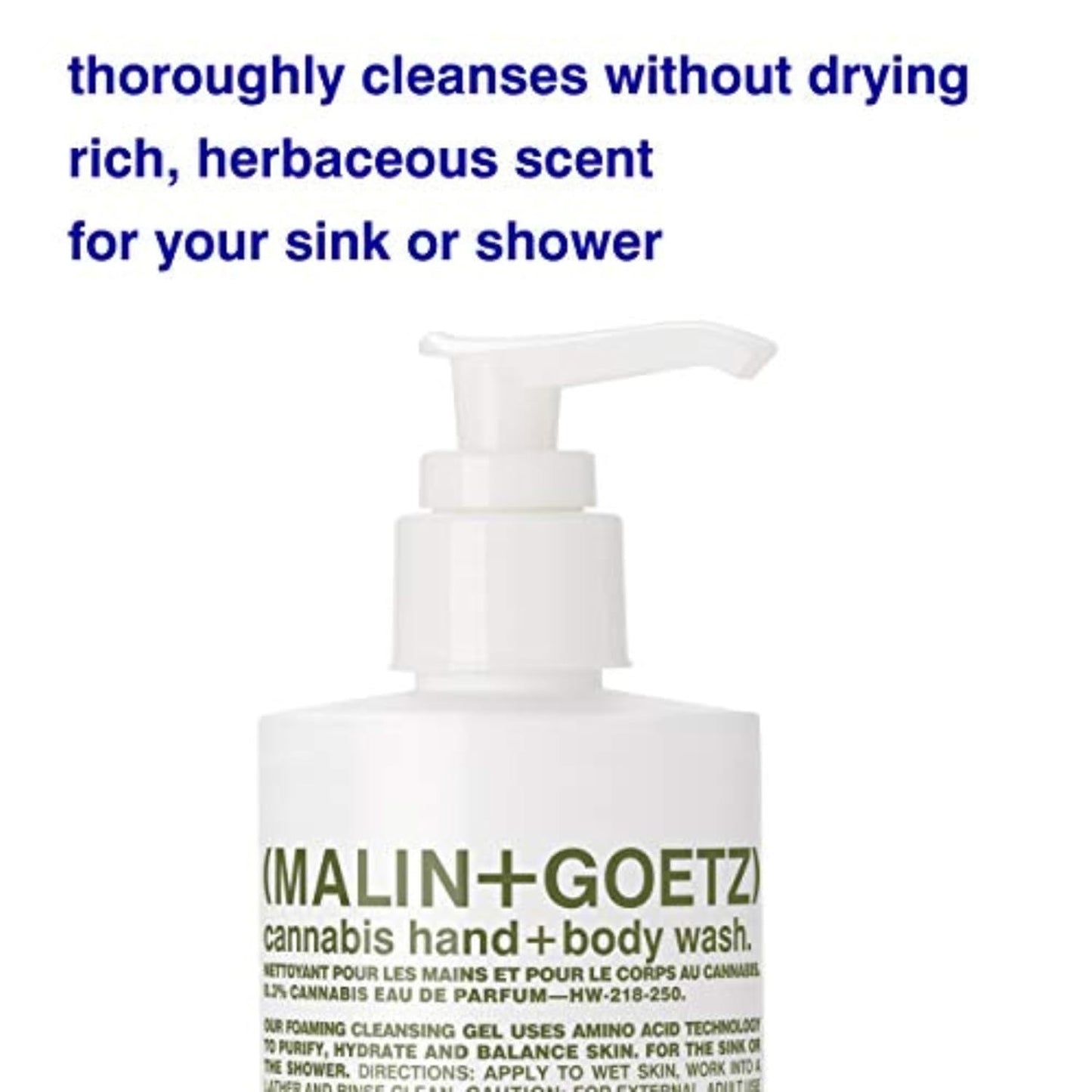 MALIN+GOETZ Cannabis Hand and Body Wash, White, 8.45 Fl Oz (Pack of 1)-GlimoraGlow