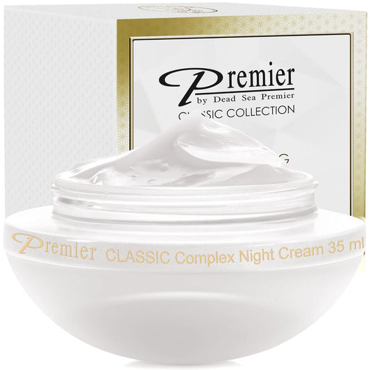 Premier Dead Sea Classic Night Cream, Age defying, nourishing, Moisturized skin with vitamins E and A 2.4fl.oz-GlimoraGlow